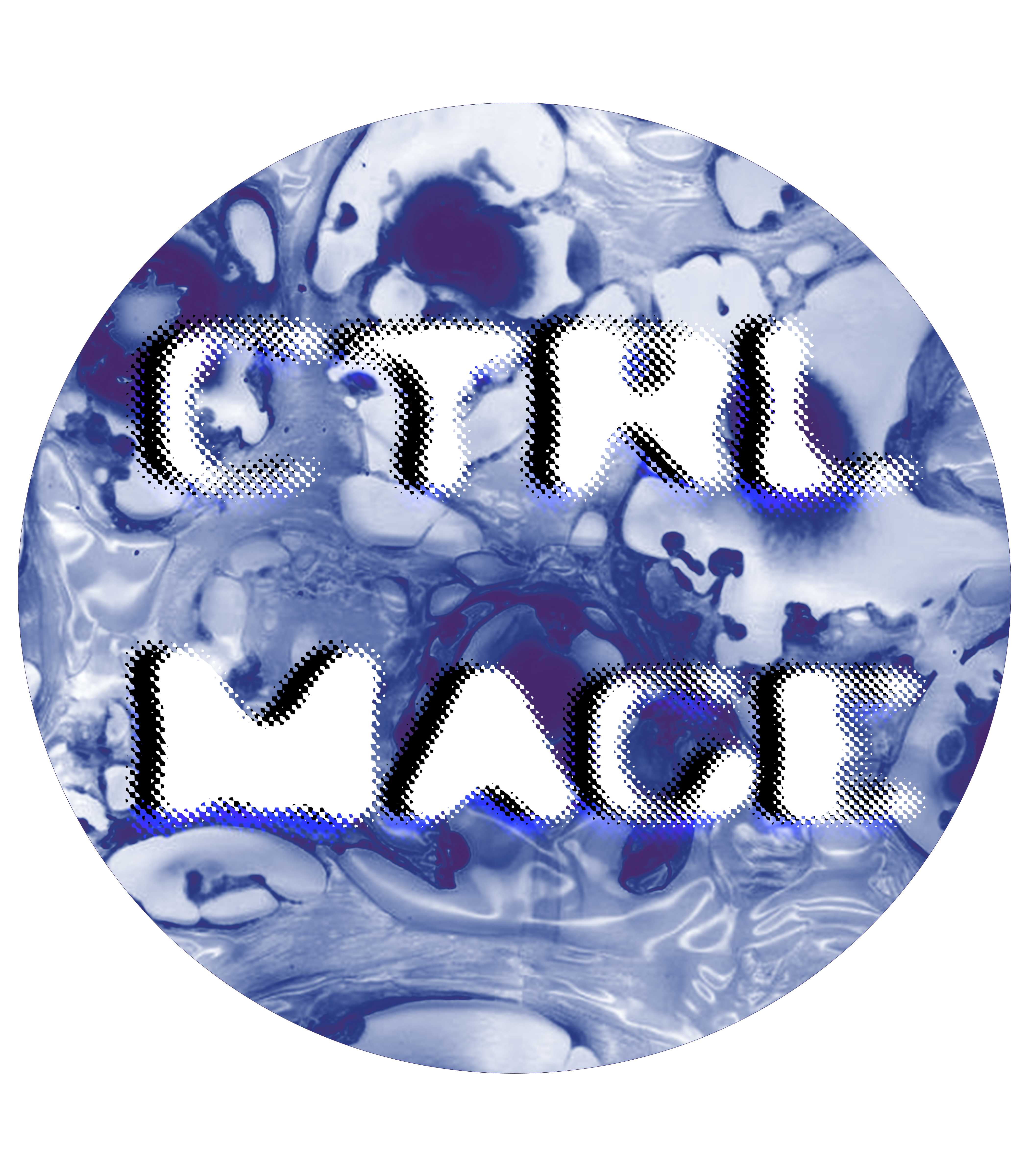 Halftone CTRL Mage roundel printed in rune navy ink